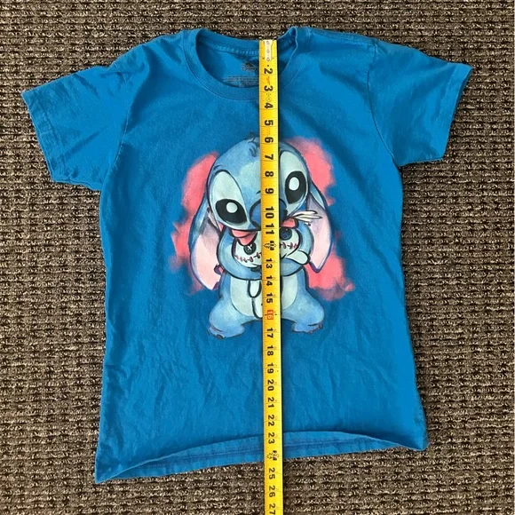 Disney Store Blue Stitch and Scrump T Shirt Women’s Size Large - Picture 8 of 8